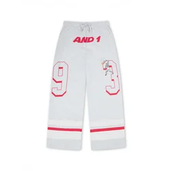 AND1 Hlače svetlo siva/rdeča/bela