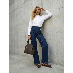 Sinsay - Pamučna majica sa uspravnom kragnom - belo