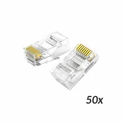 UGREEN NW120 RJ45 Konektori Cat6 50 kom Zlatni 8P8C Transparentni – (50962)