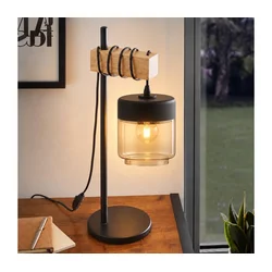 BRILAGI - Stona lampa NUBILA 1xE27/40W/230V braon/crna/dimljeno bež