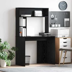 Stol s policom Crni hrast 91 x 50 x 149 cm Konstruirano drvo