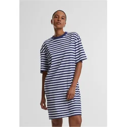 Womens striped dress oversized white/navy blue
