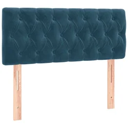 Vidaxl Posteljno vzglavje temno modro 100x7x78/88 cm žamet