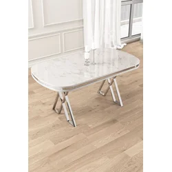 Hanah Home Trpezarijski sto Zae, 168x76x90 cm, Hrom