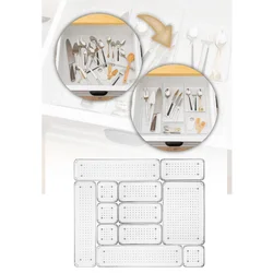 Aberto Design Organizator za fioku SET7, 12 delova, Providni