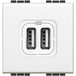 LIVING LIGHT USB UTIČNICA 1550/750mA 2M BIJELA
