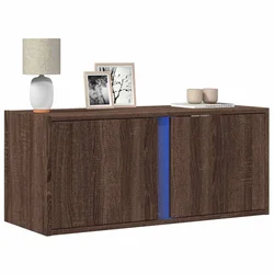 Zidni TV ormarić LED smeđa boja hrasta 80x31x35 cm