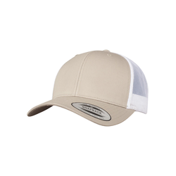 Flexfit Kapa Retro, bela, rjava