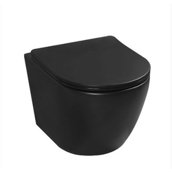 Armal Wc školjka viseča TORNADO, črna Rimless z desko soft close,