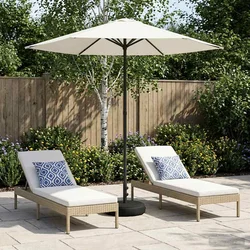 Vrtni Parasol s Podnožjem 230 x 230 cm Poliester Pravokutni