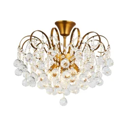 Brilagi - Plafonski luster CRYSTAL 6xE14/60W/230V bronzan