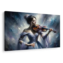 Slika romantična violinistka - 30x20