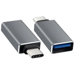 E-GREEN Adapter USB tip C - USB 3.0 M/F crni