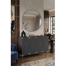 HANAH HOME Konzola Alfa 120 Anthracite Silver