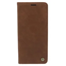 LEATHER RETRO FLIP Maska za telefon za Xiaomi Mi 12 Pro tamno, Braon