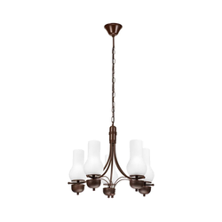 Brilagi - LED luster na lancu COTTAGE 5xE14/40W/230V hrast/bela