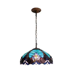BRILAGI - Tiffany vitražni luster na lancu CORAL 1xE27/60W/230V prečnik 40 cm