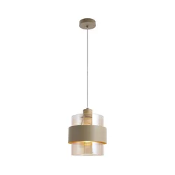 Luster na sajli VALENTINO 1xE27/15W/230V bež/proziran