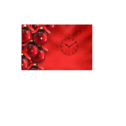 WALLXPERT Zidni sat YYCS 8, Crveni