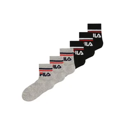 FILA Nogavice mornarska / pegasto siva / rdeča / bela