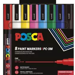 Marker Uni SET PC-3M POSCA /0.9-1,3mm 8 KOM osnovne boje