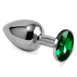 Srebrna analna kupa sa zelenim cirkonom LVTOY00205
