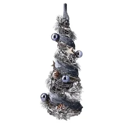 Festa natural cone 10 ukrasna jelka srebrna 40cm ( 761611 )
