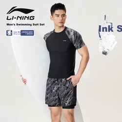 Li-Ning Muška majica i šorts za kupanje 0203, Crna