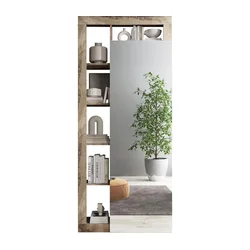 omara za oblačila LENOR 91x209 cm bela/rjava