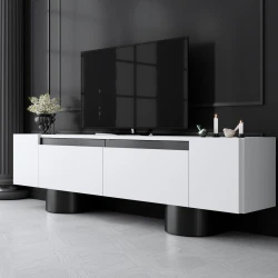 Hanah Home TV Komoda Bohem, 180x50x30 cm, Belo-Crna