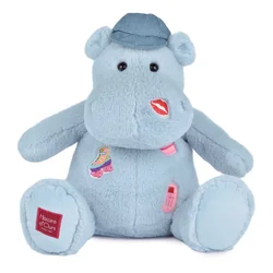 Plyšový hrošík so šiltovkou Cali Dreamin Hippo Histoire d’ Ours modrý 38 cm od 0 mes