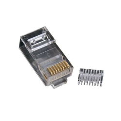 EuroLan LY-US012-2, conector UTP RJ45, Cat.6, 8p8c, cable, gilded, pleated, unshielded, EUR-LY-US012-2