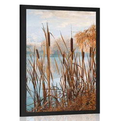 Plakat reka sredi jesenske narave - 60x90 no frame
