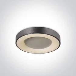 LED PLAFONJERA 40W/3000K/2400lm/230V fi480mm BRUŠENI ANTRACIT