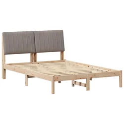 Vidaxl Konstrukcija postelje Rjava 135 x 190 cm Masivno borovo les
