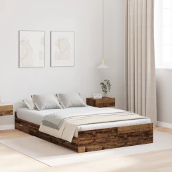 Krevet s ladicama Staro drvo 120 x 200 cm Konstruirano drvo
