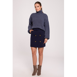 Makover Womans Skirt K113 Navy Blue