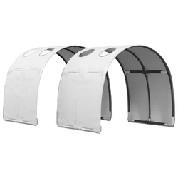 Vidaxl Posteljni Tuner 2 szt. Bela 211 x 67.5 x 2 cm Poliester