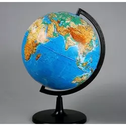 Globus fizičko-geografski RELJEFNI 30cm sa lampom, ćirilica