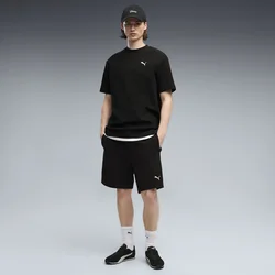 PUMA Essentials Elevated Relaxed Material Shorts Men, Clothing, Black, S