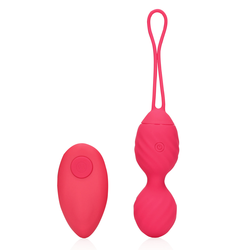 Loveline Vibrating Egg with Remote Control Strawberry Red