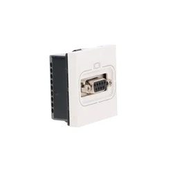 LEGRAND MOSAIC SUB D vtičnica z vijačnim konektorjem /2 modula/ bela RS 232 9-pinska 078765