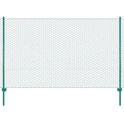 Ograda od žičane mreže sa stupovima čelična 25 x 2 m zelena