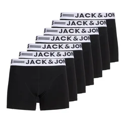 JACK & JONES Boksarice JACSENSE črna / bela