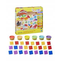 shumee Play-Doh testo s črkami, komplet črk, 6 tub, plastelin E8532