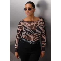 Trendyol Curve Ženska bluza Tbbaw26Af00009, Šarena