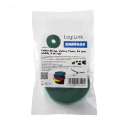 Logilink čičak traka, 4m, 16mm, zelena