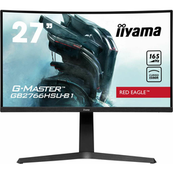 IIYAMA Monitor 27 ETE VA-panel, Curved Gaming 1500R, G-Master Red Eagle, FreeSync Premium, 1920x1080@165Hz, 250cd/m2, DisplayPort, 2xHDMI, 1ms MPRT, Speakers, USB-HUB (2x2.0), Black Tuner, Height adj. Stand