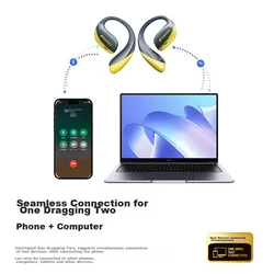 Sansui Bluetooth slušalice T19, Sivo-žute