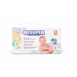 BESUPER Premium Pelene 2 (S/ 3-8 kg) 36 kom